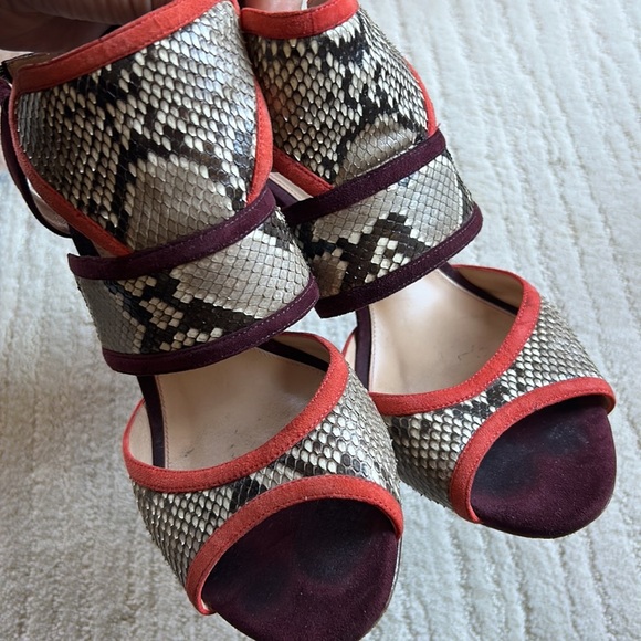 Alexandre Birman snakeskin suede block heels - Picture 7 of 7
